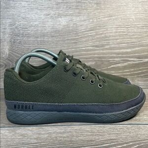 Nobull Canvas Trainer Women’s Sz 8.5 Low Top Lace Up Moss Green Gray Sneakers